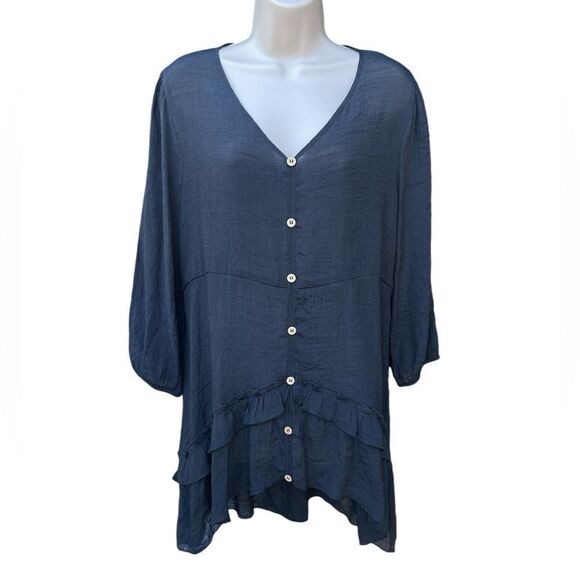 CATO Blouse Black Blouse Size L - Picture 5 of 6